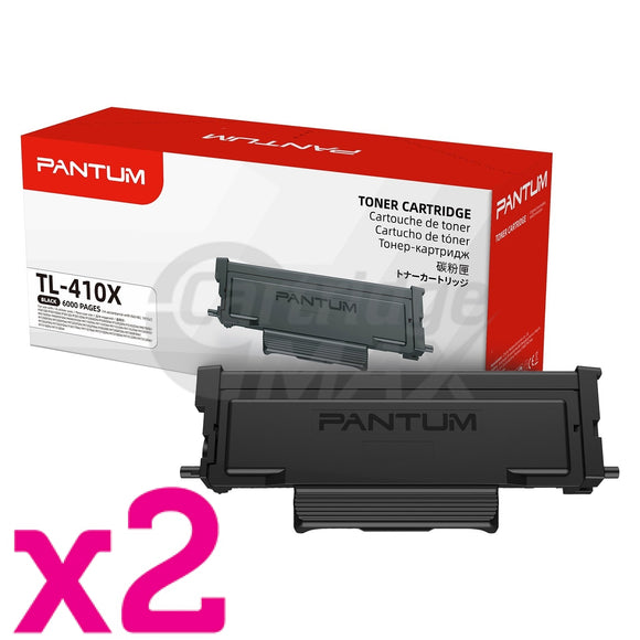 2 x Original Pantum TL-410X High Yield Black Toner Cartridge