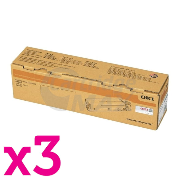 3 x OKI B433dn / B513dn Original Black Extra High Yield Toner Cartridge YA8001-6703G
