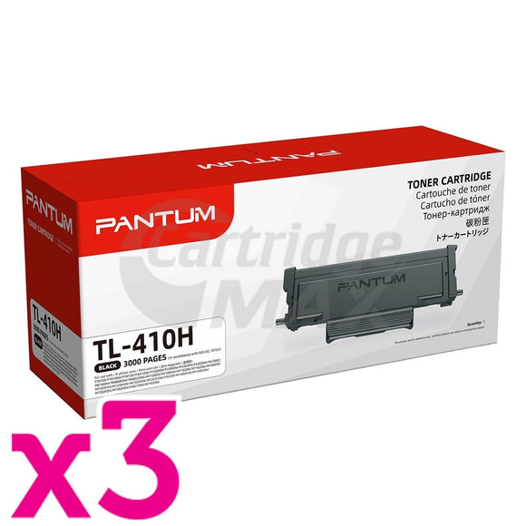 3 x Original Pantum TL-410H Black Toner Cartridge