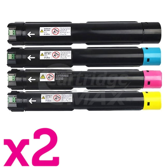 2 Sets of 4 Pack Fuji Xerox DocuCentre SC2022 Generic Toner Cartridge Combo CT203024 - CT203027 [2BK,2C,2M,2Y]