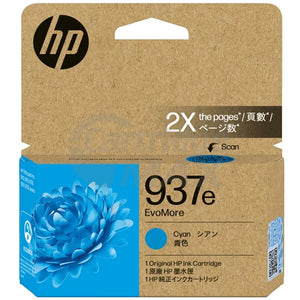 HP 937e EvoMore Original Cyan Ink Cartridge 4S6W6NA