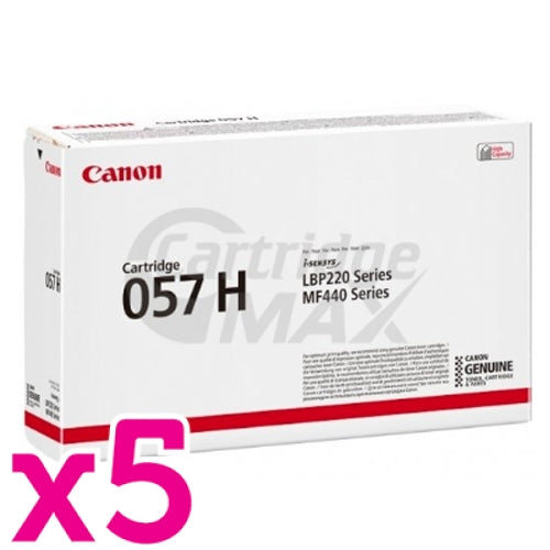 5 x Canon CART-057H Black Original Toner Cartridge