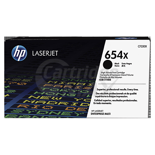 HP CF330X (654X) Original Black High Yield Toner Cartridge - 20,500 Pages