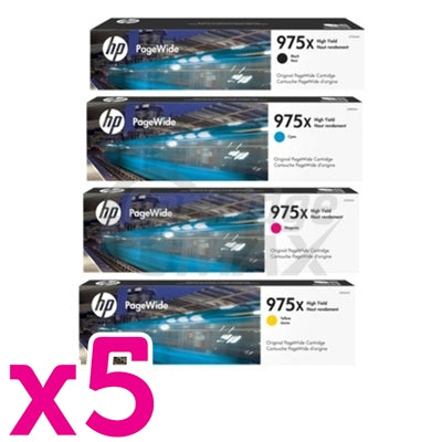 5 sets of 4 Pack HP 975X Original High Yield Inkjet Combo L0S00AA - L0S09AA [5BK,5C,5M,5Y]