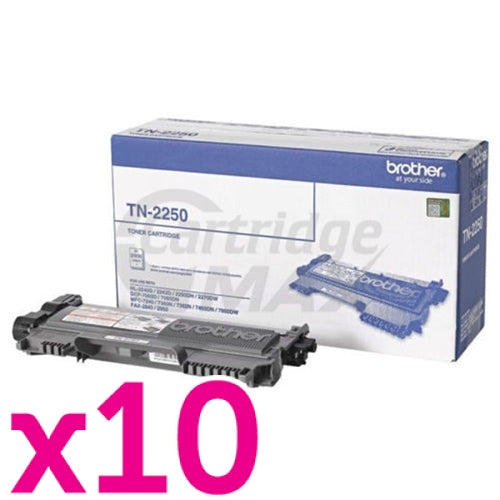 10 x Brother TN-2250 Original Toner Cartridge
