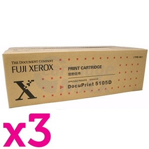 3 x Fuji Xerox DocuPrint 5105D Original Black High Yield Toner Cartridge - 30,000 pages (CT202337)