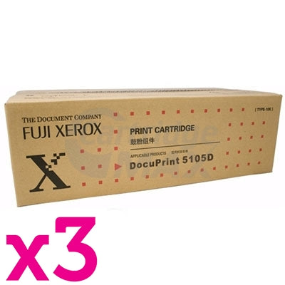 3 x Fuji Xerox DocuPrint 5105D Original Black High Yield Toner Cartridge - 30,000 pages (CT202337)