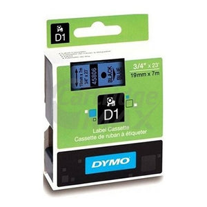Dymo SD45806 / S0720860 Original 19mm Black Text on Blue Label Cassette - 7 meters