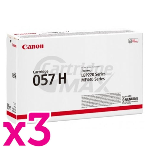 3 x Canon CART-057H Black Original Toner Cartridge