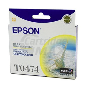 Original Epson T0474 Yellow Ink Cartridge