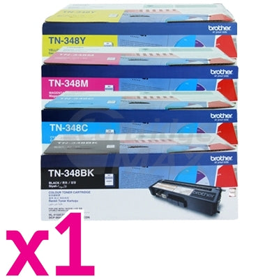 4-Pack Original Brother TN-348 Toner Combo [1BK,1C,1M,1Y]