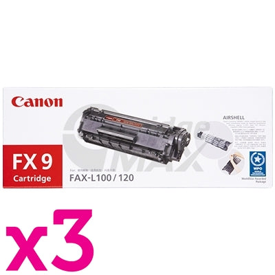 3 x Canon FX-9 Black Original Toner Cartridge
