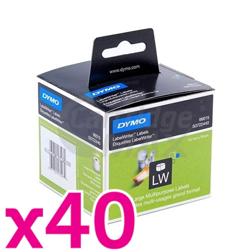 40 x Dymo SD99015 / S0722440 Original Multi Purpose Label Roll 54mm x 70mm - 320 labels per roll