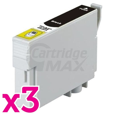 3 x Generic Epson 133 T1331 Black Ink Cartridge (C13T133192)