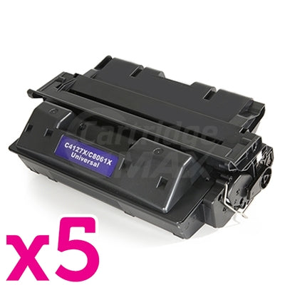 5 x HP C8061X (61X) Generic Black Toner Cartridge - 10,000 Pages