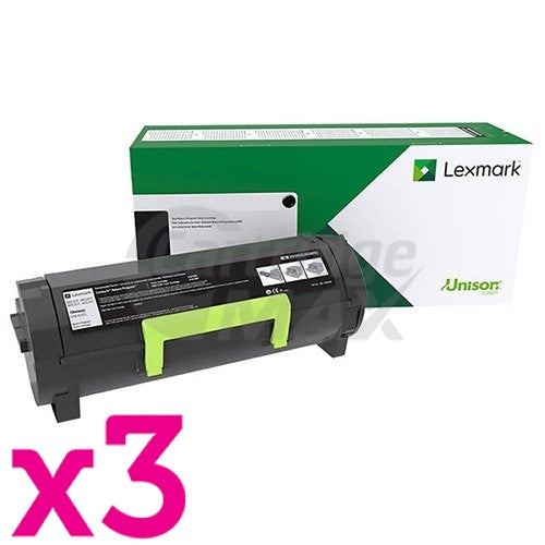 3 x Lexmark B346000 Original B3442 / MB3442 Return Program Toner Cartridge