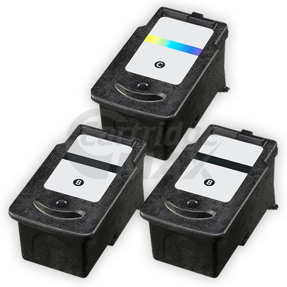 3-Pack Canon PG-640XL, CL-641XL Generic High Yield Ink Cartridge [2Black + 1Colour]