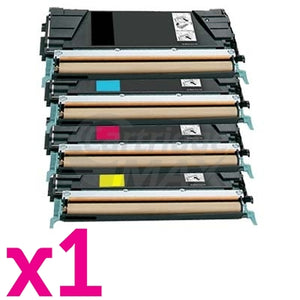 4 Pack Lexmark Generic C522 / C524 / C532 / C534 Toner Cartridges - BK 4,000 pages & CMY