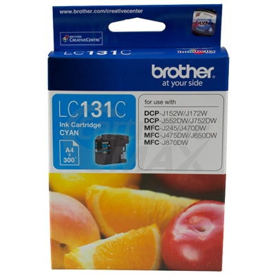 Original Brother LC-131C Cyan Ink Cartridge - 300 Pages
