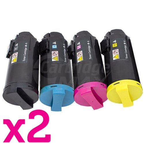 8 Pack Generic Fuji Xerox DocuPrint CP555d Toner Cartridges CT203061 - CT203064 [2BK,2C,2M,2Y]