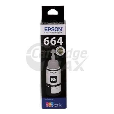 Original Epson T664 EcoTank Black Ink Bottle