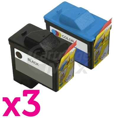 6 Pack Dell 720 A920 (T0529 + T0530) Generic Ink Combo [3BK,3C]