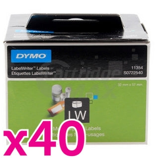 40 x Dymo SD11354 / S0722540 Original Multi Purpose Label Roll 57mm x 32mm - 1,000 labels per roll