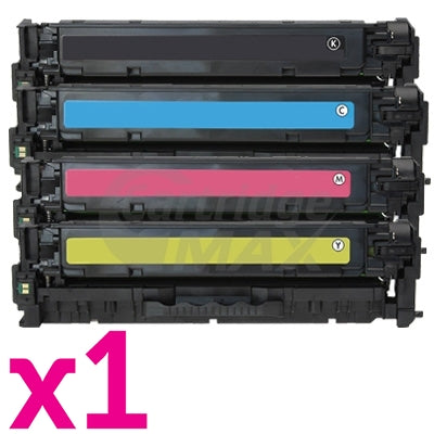 4 Pack HP CC530A-CC533A (304A) Generic Toner Cartridges [1BK,1C,1M,1Y]