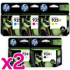 10 Pack HP 934XL + 935XL Original High Yield Inkjet Cartridges C2P23AA - C2P26AA [4BK,2C,2M,2Y]