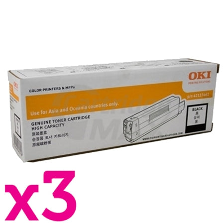 3 x OKI C612 Original Black Toner Cartridge (46507512)