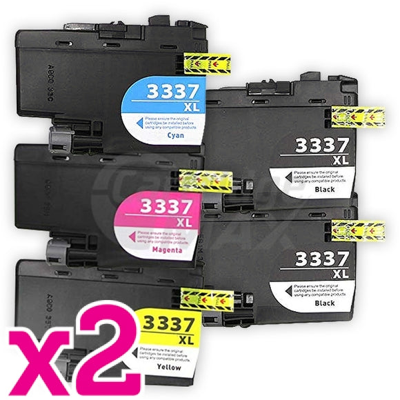 10 Pack Brother LC-3337 Generic High Yield Ink Cartridge Combo [4BK, 2C, 2M, 2Y]