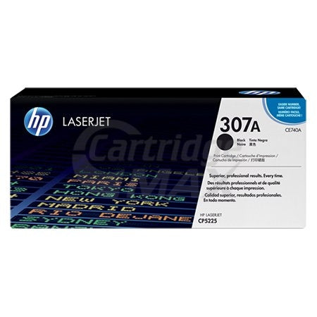 HP CE740A (307A) Original Black Toner Cartridge - 7,000 Pages