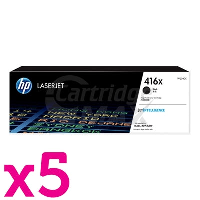 5 x HP 416X W2040X Original Black High Yield Toner Cartridge