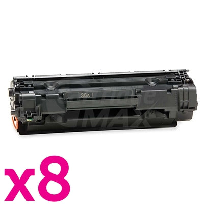 8 x HP CB436A (36A) Generic Black Toner Cartridge - 2,000 Pages