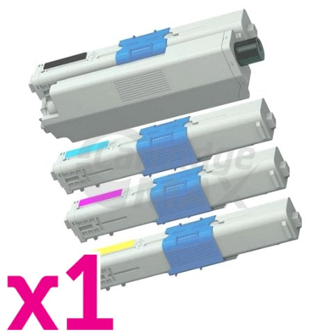 4 Pack Generic OKI C301 / C321 Toner Cartridges Combo (44973545-44973548) [1BK,1C,1M,1Y]