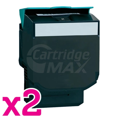 2 x Lexmark (C540H1KG) Generic C540 / C543 / C544 / C546 / X543 / X544 / X546 Black HY Toner