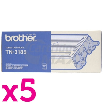 5 x Original Brother TN-3185 Toner Cartridge