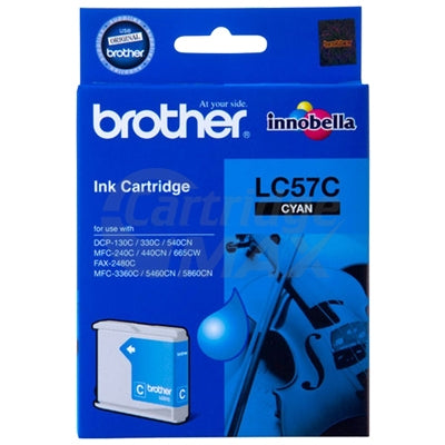 Original Brother LC-57C Cyan Ink Cartridge