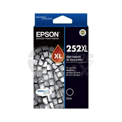 Epson 252XL Original Black High Yield Ink Cartridge - 1,100 pages [C13T253192]