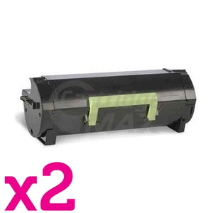 2 x Lexmark 603H (60F3H00) Generic MX310 / MX410 / MX511 / MX611 Black High Yield Toner Cartridge