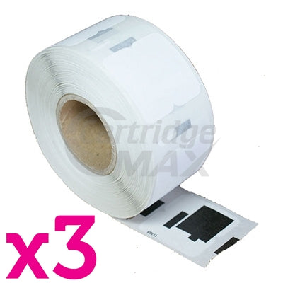 3 x Dymo SD11353 / S0722530 Generic Multi Purpose 2UP Label Roll 13mm x 25mm - 1,000 labels per roll