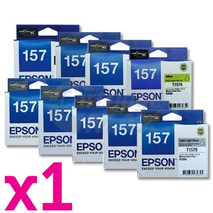 9-Pack Epson 157 T1571-T1579 Original Ink Cartridges [1PBK,1C,1M,1Y,1LC,1LM,1LBK,1MBK,1LLBK]