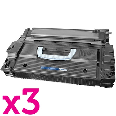 3 x HP C8543X (43X) Generic Black Toner Cartridge - 30,000 Pages