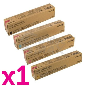 4 Pack Fuji Xerox DocuCentre-IV C2270, C3370, C3373, C4470, C5570 Original Toner Cartridges - 26,000 pages (CT201370-CT201373)