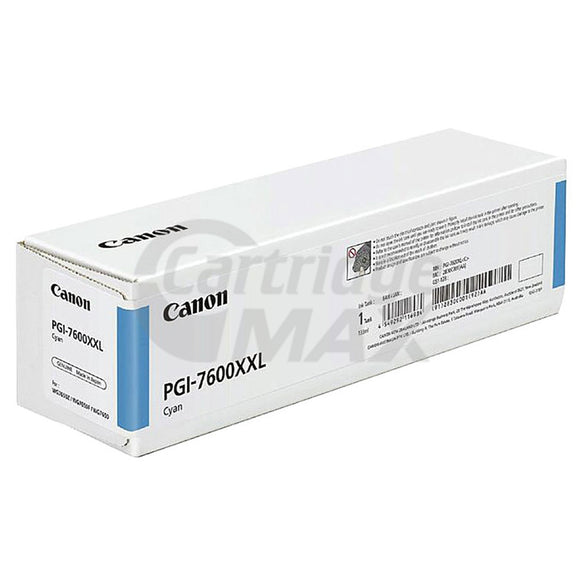 Canon PGI-7600XXLC Extra High Yield Original Cyan Ink Tank