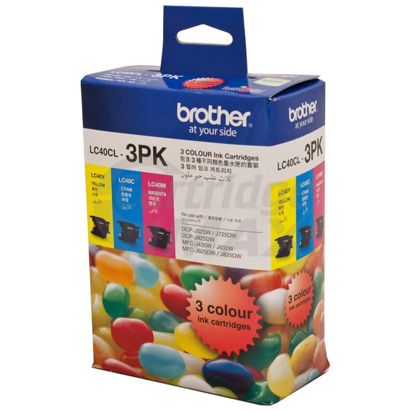 Original Brother LC-40CL3PK Colour Pack [C+M+Y] - 300 Pages each