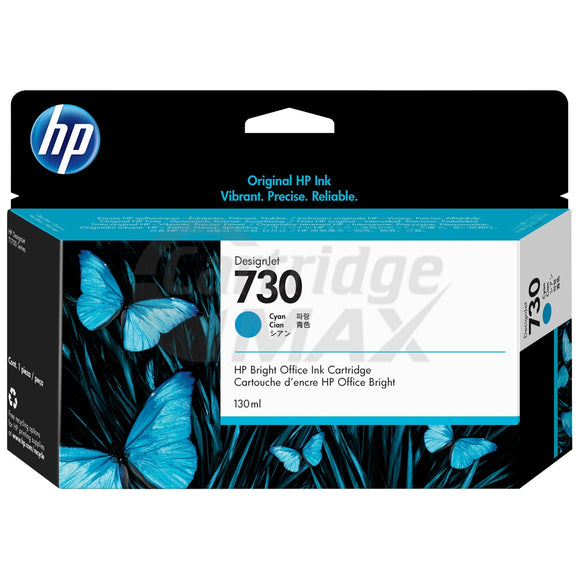 HP 730 Original Cyan 130ML DesignJet Inkjet Cartridge P2V62A