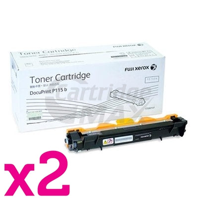2 x Original Fuji Xerox DocuPrint P115b,P115w,M115w,M115fw Black Toner - 1,000 pages (CT202137)