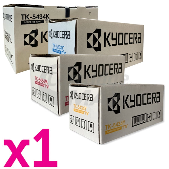 4 Pack Original Kyocera TK-5434 Toner Cartridge ECOSYS PA2100, MA2100 [1BK,1C,1M,1Y]
