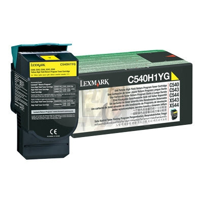 Lexmark (C540H1YG) Original C540 / C543 / C544 / C546 / X543 / X544 / X546 Yellow HY Toner Cartridge